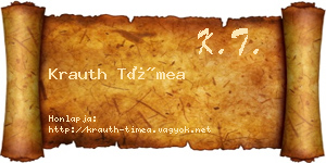 Krauth Tímea névjegykártya