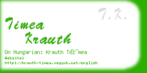 timea krauth business card